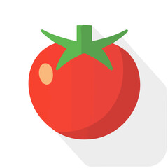 My Simple flat 2D icon tomato isolated on transparent background, vector, flat design, animation design, vector, flat design, animation design, simple flat 2D icon, minimalist design