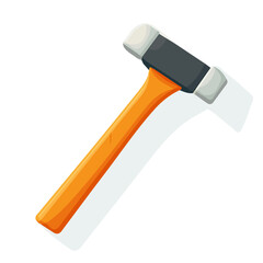 My Simple flat 2D icon hammer isolated on transparent background, vector, flat design, animation design, vector, flat design, animation design, simple flat 2D icon, minimalist design