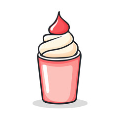 My Simple flat 2D icon sugar icing bottle isolated on transparent background, vector, flat design, animation design, vector, flat design, animation design, simple flat 2D icon, minimalist design