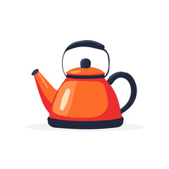 My Simple flat 2D icon kettle isolated on transparent background, vector, flat design, animation design, vector, flat design, animation design, simple flat 2D icon, minimalist design