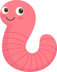 Cute worm drawing clipart design illustration