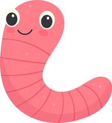 Cute worm drawing clipart design illustration
