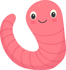 Cute worm drawing clipart design illustration