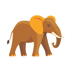 My Simple flat 2D icon elephant isolated on transparent background, vector, flat design, animation design, vector, flat design, animation design, simple flat 2D icon, minimalist design