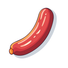 My Simple flat 2D icon sausage isolated on transparent background, vector, flat design, animation design, vector, flat design, animation design, simple flat 2D icon, minimalist design