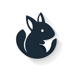 My Simple flat 2D icon squirrel isolated on transparent background, vector, flat design, animation design, simple flat 2D icon, minimalist design, Eps Format