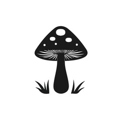 My Simple flat 2D icon mushroom isolated on transparent background, vector, flat design, animation design, simple flat 2D icon, minimalist design, Eps Format