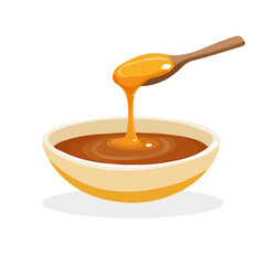 My Simple flat 2D icon caramel syrup isolated on transparent background, vector, flat design, animation design, simple flat 2D icon, minimalist design, Eps Format