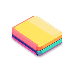 My Simple flat 2D icon eraser isolated on transparent background, vector, flat design, animation design, simple flat 2D icon, minimalist design, Eps Format