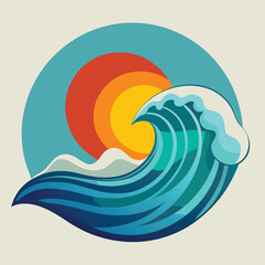 vector illustration of an abstract wave