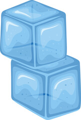 Stylish ice cube illustration clipart 
