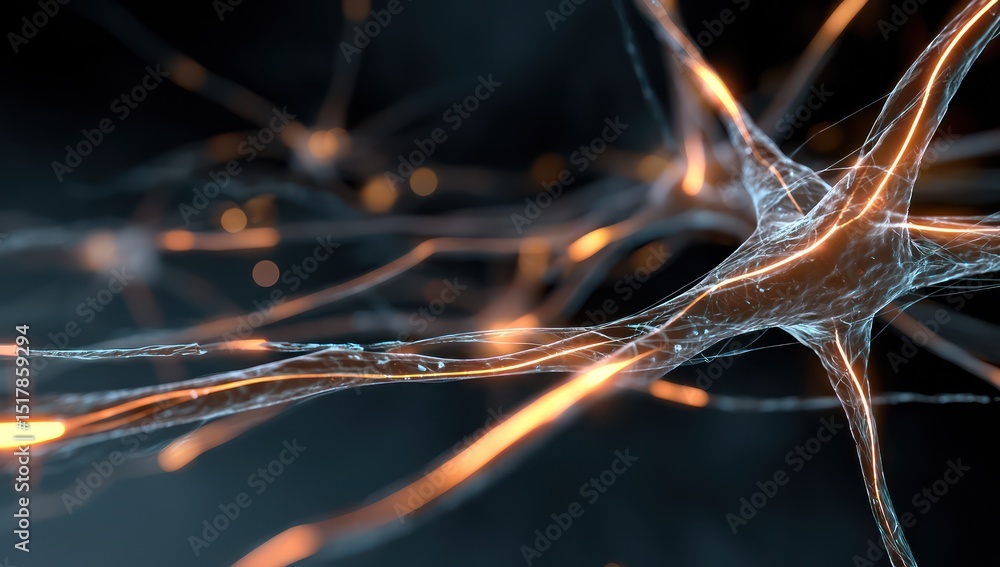 Poster intricate, glowing pathways representing the network of neural connections.