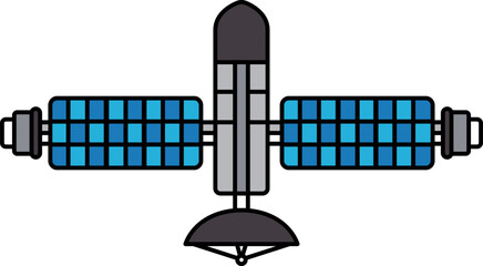 isolate illustration of a satellite