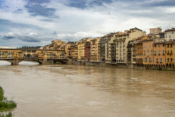 The wonderful Ponte Vecchio spans the Arno River