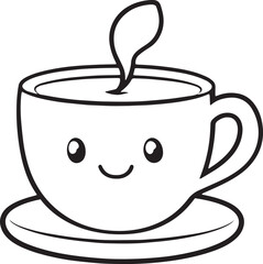 cup of coffee with steam vector