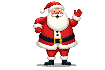 Charming Santa in a Red Suit
