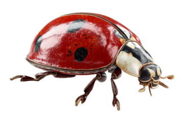 Ladybug on leaf nature's close-up