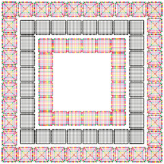 Grey square border. Elegant frame illustration. Subtle geometric pattern. Vector corner shape.