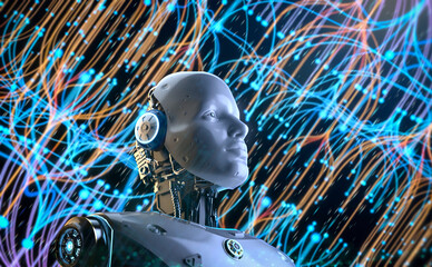 Automation data analytic with ai robot with digital visualization for big data scientist