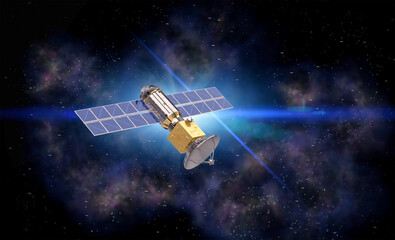 Satellite dish for digital telecommunication