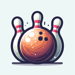 bowling ball game illustration 