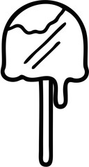 Delicious Melted Candy on a Stick Sweet Treat Illustration