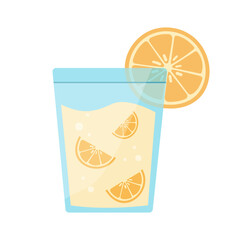 Refreshing lemonade served in a clear cup with lemon slices