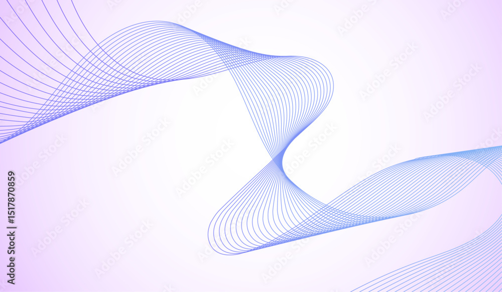 Poster dynamic sound wave isolated on soft pink background.