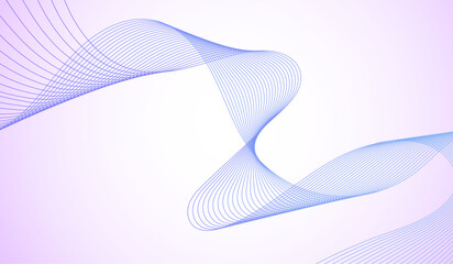 Fototapeta premium Dynamic sound wave isolated on soft pink background.