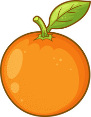 Orange fruit clipart design illustration
