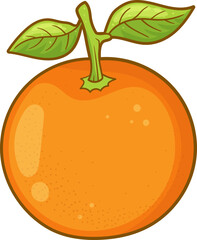 Orange fruit clipart design illustration
