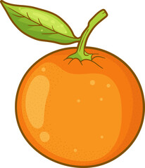 Orange fruit clipart design illustration
