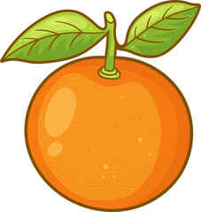 Orange fruit clipart design illustration
