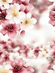 Seamless Pattern Beautiful blossoms in soft pastel colors.