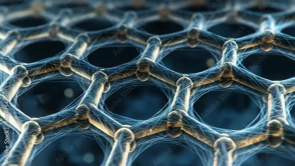 Poster molecular structure of graphene, a single layer of carbon atoms arranged in a hexagonal lattice, rot