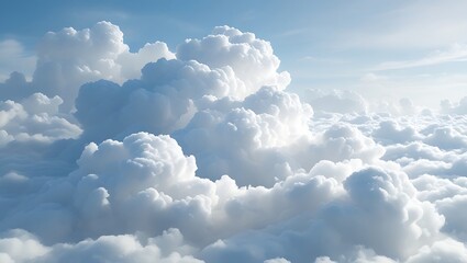 3d render, abstract white cloud, isolated on white background. Fluffy cumulus
