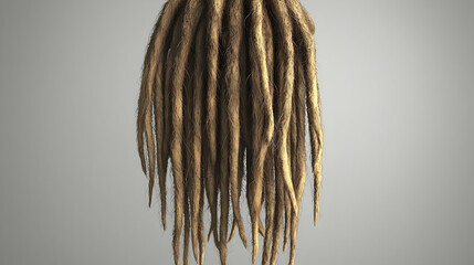 Detailed Digital Rendering Of Light Brown Dreadlocks
