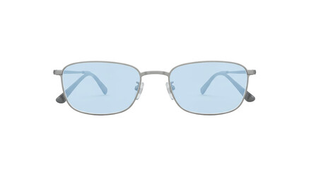 Fototapeta premium Isolated Silver Framed Blue Lens Sunglasses