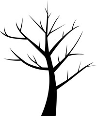 Empty tree drawing clipart design illustration
