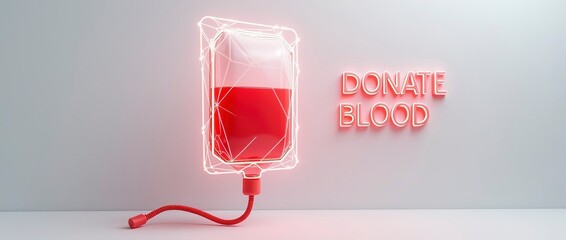 Blood bag in a scene with a white background.