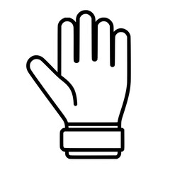 Obraz premium Minimalist Goalkeeper Glove Vector Icon