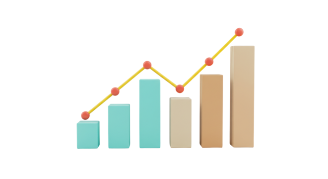 Isolated Business Graph Chart