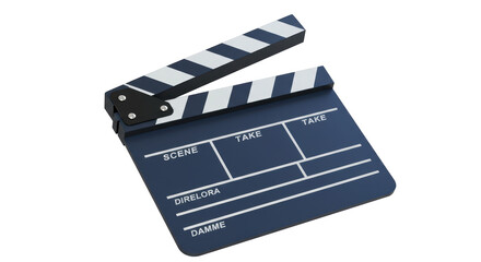 Isolated Movie clapperboard