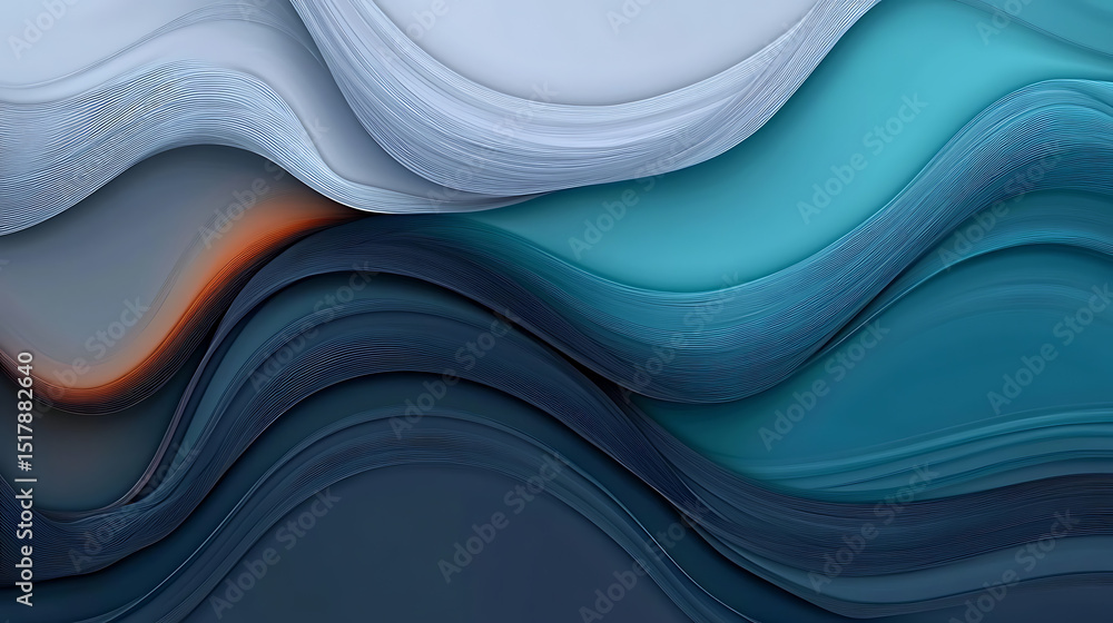 Poster abstract gradient wave background in shades of blue and teal creating a visually appealing and moder