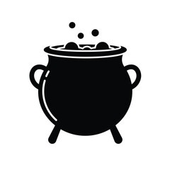 Halloween witch's cauldron brewing potion magic