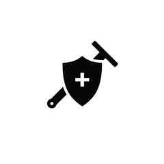 Medical shield protection healthcare safety icon