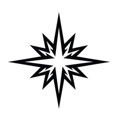 Bold black starburst design graphic element