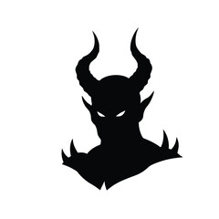 Shadowy devil silhouette mysterious evil creature