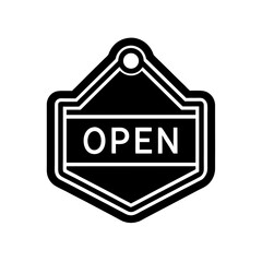 Open Sign Icon Vector Flat and Clean Look Isolated