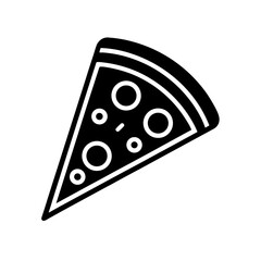 Outline Pizza Vector Icon Modern and Editable